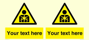 Custom Warning substance or mixture presenting a health hazard